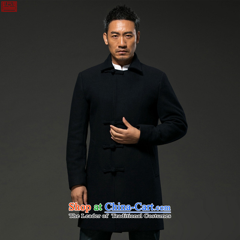 Renowned Chinese Services China wind winter Men's Mock-Neck Long Hoodie a wool coat Cashmere wool coat is coat men of winter clothing Black XL, renowned (chiyu) , , , shopping on the Internet