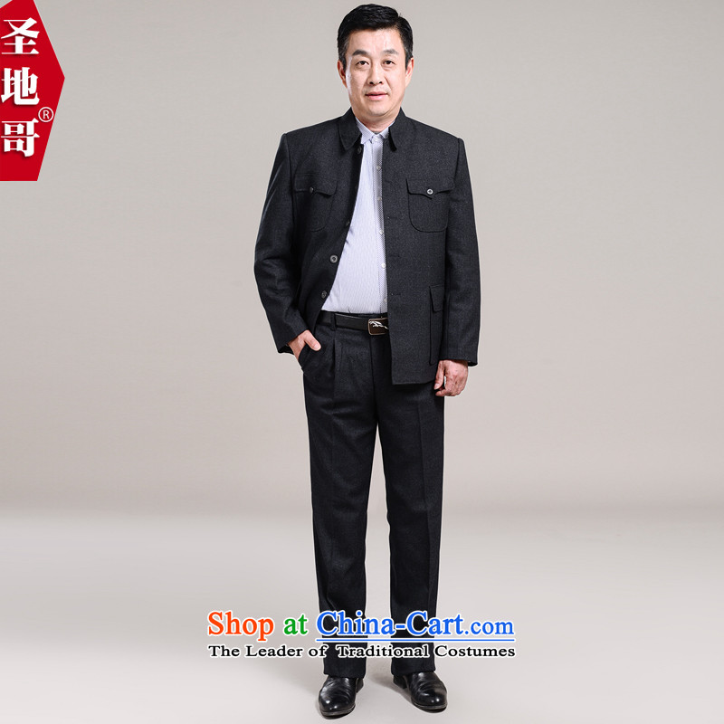 During the spring and autumn of middle-aged men Chinese tunic kit of older persons in the national costumes spring father Father replacing carbon jacket 185/78, 133 9,266 Santiago (SHENGDIGE) , , , shopping on the Internet