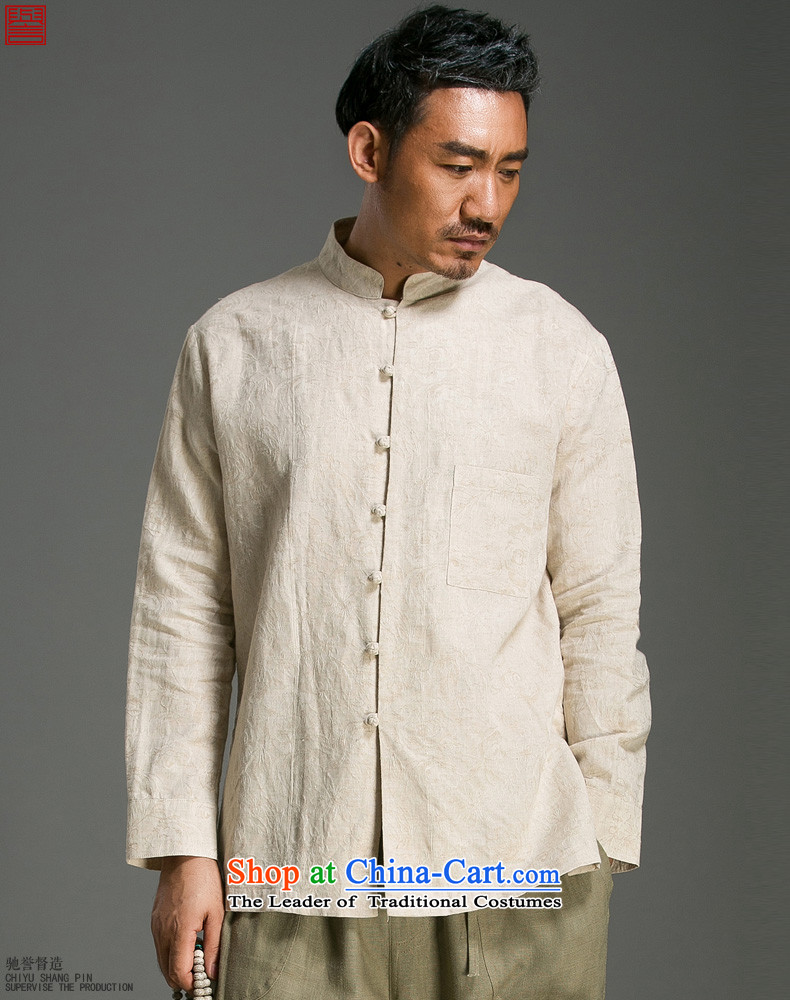 Renowned Chinese service men jacquard Tang long-sleeved shirt with stylish and colorful ethnic costumes, Tang dynasty China wind Men's Shirt during the spring and autumn 9166 m Yellow L picture, prices, brand platters! The elections are supplied in the national character of distribution, so action, buy now enjoy more preferential! As soon as possible.