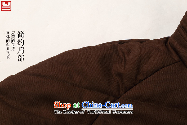 Renowned Chinese Services China wind cotton coat for winter Men's Mock-Neck thick coat disk loose cotton clothing clip national men in Tang Dynasty older brown XL Photo, prices, brand platters! The elections are supplied in the national character of distribution, so action, buy now enjoy more preferential! As soon as possible.