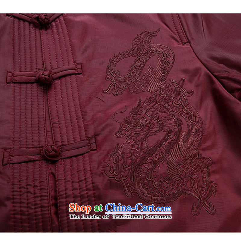 Ming Emperor Wei genuine men Tang dynasty 2015 autumn and winter new embroidery dragon cotton coat Tang Dynasty Chinese Democracy detained disc retro-fitted with older dad grandpa 190/XXXXL, Ming Emperor Red Gifts Wai , , , shopping on the Internet