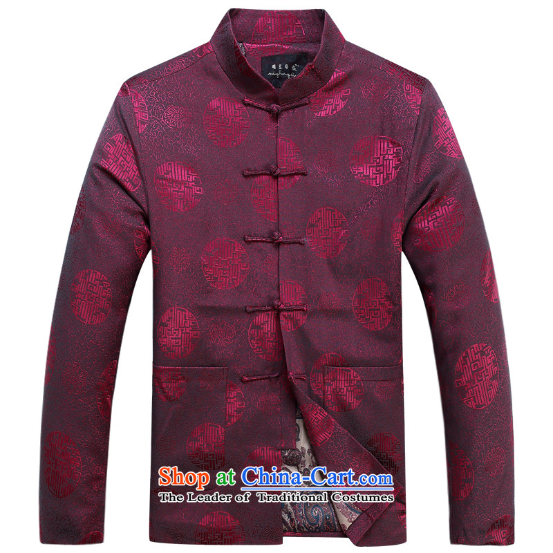 Ming Emperor Wei genuine men Tang dynasty 2015 autumn and winter New Millennium hall of Tang Dynasty cotton coat retro-clip Chinese democratic wind load grandpa load older Father Brown 170/L, Ming emperor gifts Wai , , , shopping on the Internet