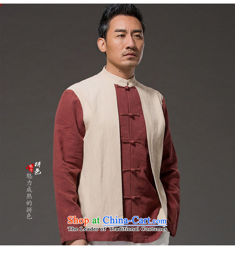 Renowned Chinese Wind leave two men loading TANG Sau San Han-men long-sleeved shirt with flax spell color autumn tray clip mock red XXL picture, prices, brand platters! The elections are supplied in the national character of distribution, so action, buy now enjoy more preferential! As soon as possible.