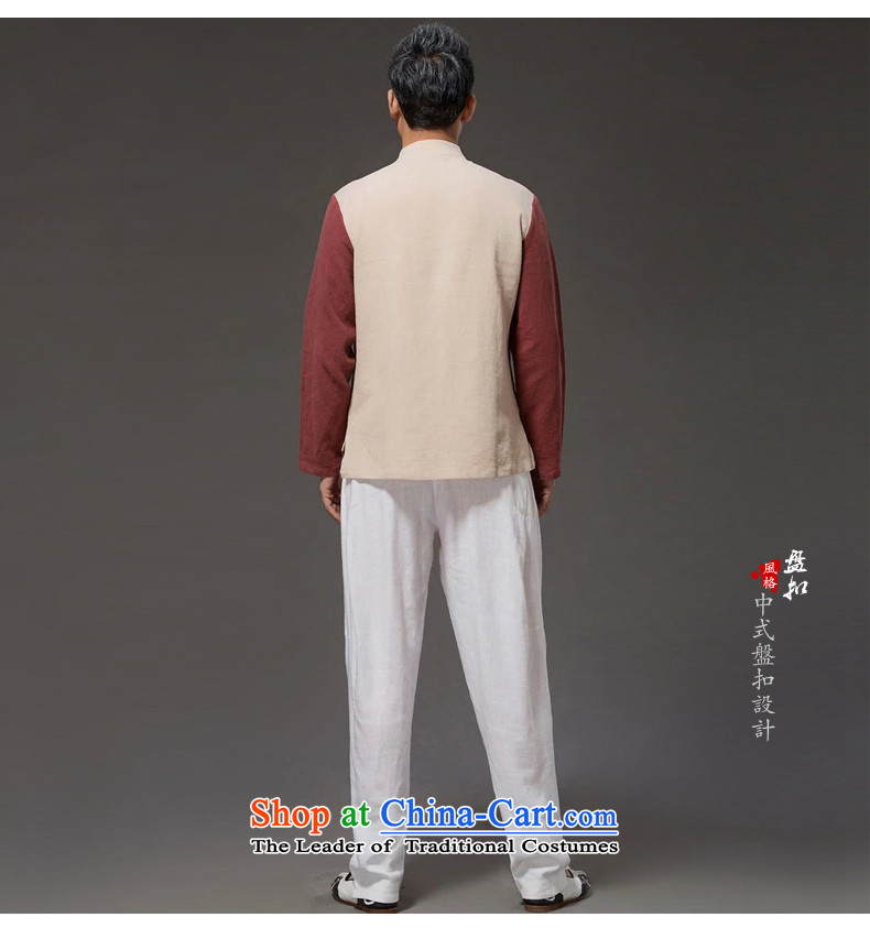Renowned Chinese Wind leave two men loading TANG Sau San Han-men long-sleeved shirt with flax spell color autumn tray clip mock red XXL picture, prices, brand platters! The elections are supplied in the national character of distribution, so action, buy now enjoy more preferential! As soon as possible.