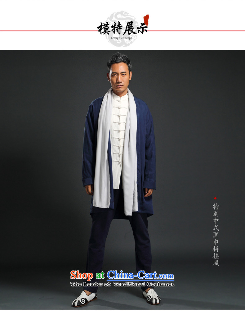 Renowned China wind autumn and winter clothes for men outside the autumn wind in long sleeve Tencel Ma Tang dynasty male Cardigan Han-long-sleeved shirt of autumn and winter Chinese windbreaker Han-Menswear blue XXL picture, prices, brand platters! The elections are supplied in the national character of distribution, so action, buy now enjoy more preferential! As soon as possible.