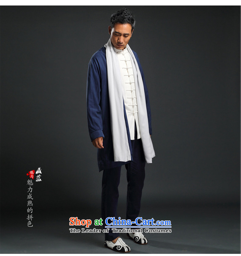 Renowned China wind autumn and winter clothes for men outside the autumn wind in long sleeve Tencel Ma Tang dynasty male Cardigan Han-long-sleeved shirt of autumn and winter Chinese windbreaker Han-Menswear blue XXL picture, prices, brand platters! The elections are supplied in the national character of distribution, so action, buy now enjoy more preferential! As soon as possible.