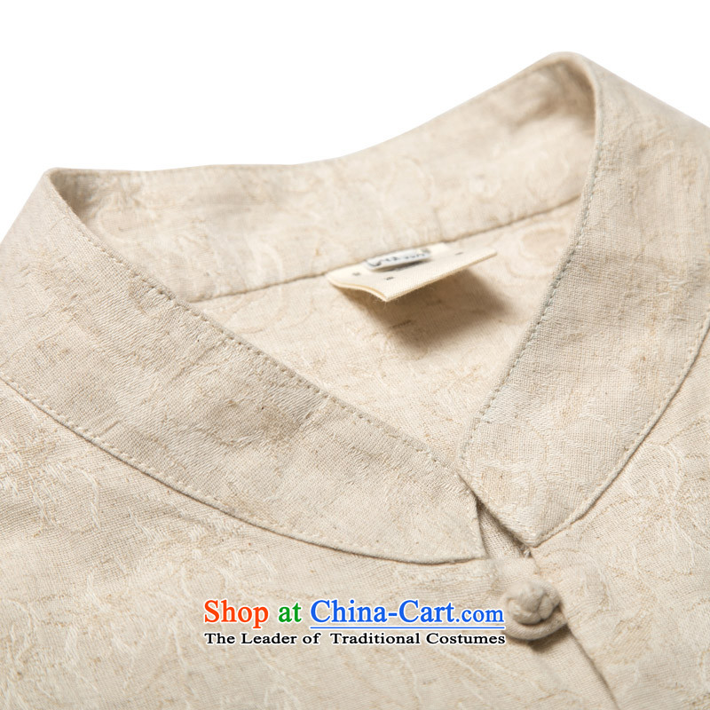 Renowned men jacquard Tang long-sleeved shirt with stylish and colorful ethnic costumes, Tang dynasty China wind Men's Shirt with white L, Choo renowned (CHIYU) , , , shopping on the Internet
