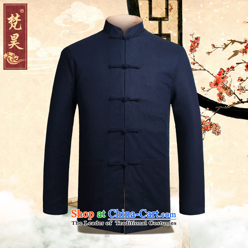Van Gogh's autumn and winter new cotton linen Tang dynasty male two-sided wear a mock-neck jacket Chinese Disc detained old folk weave in Tang Dynasty long-sleeved black and red double-sided XL, older Van Gogh's shopping on the Internet has been pressed.