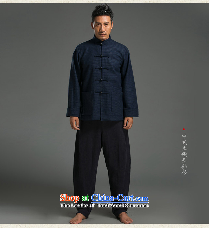 Renowned China wind Buddha clasp Tang Dynasty Chinese Men's Mock-Neck long-sleeved cotton linen loose men t-shirt national gray XL Photo, prices, brand platters! The elections are supplied in the national character of distribution, so action, buy now enjoy more preferential! As soon as possible.