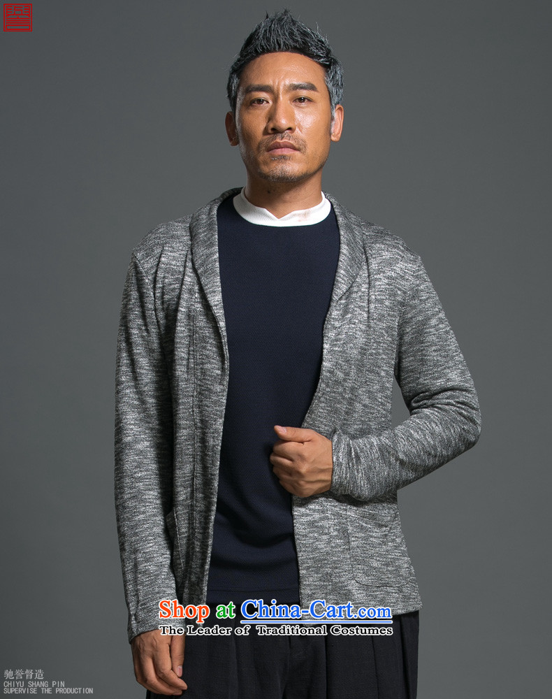 Renowned Chinese Services China wind load spring and autumn new man jacket lapel pins with a Chinese Sau San knitting cardigan long-sleeved sweater sweater Light Gray L picture, prices, brand platters! The elections are supplied in the national character of distribution, so action, buy now enjoy more preferential! As soon as possible.