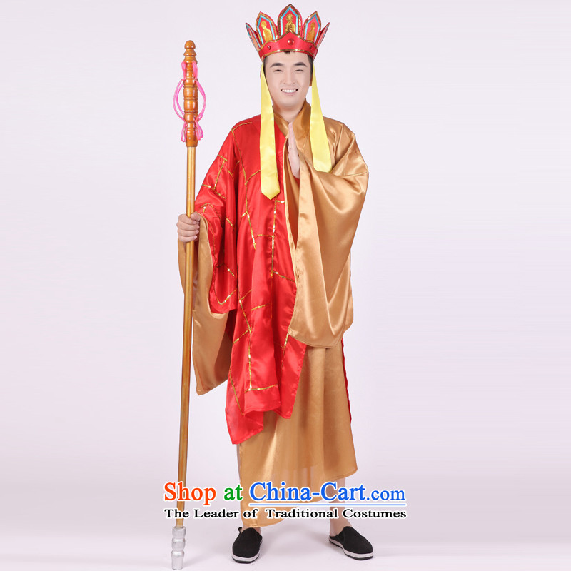 Time Syrian Journey To The West clothing props full costume Tang monk and disciples four persons 8 Treatment Sha monks sonogong stage drama costumes annual men Halloween Journey To The West - The Monkey King and hat adult, Syria has been pressed 160-175CM