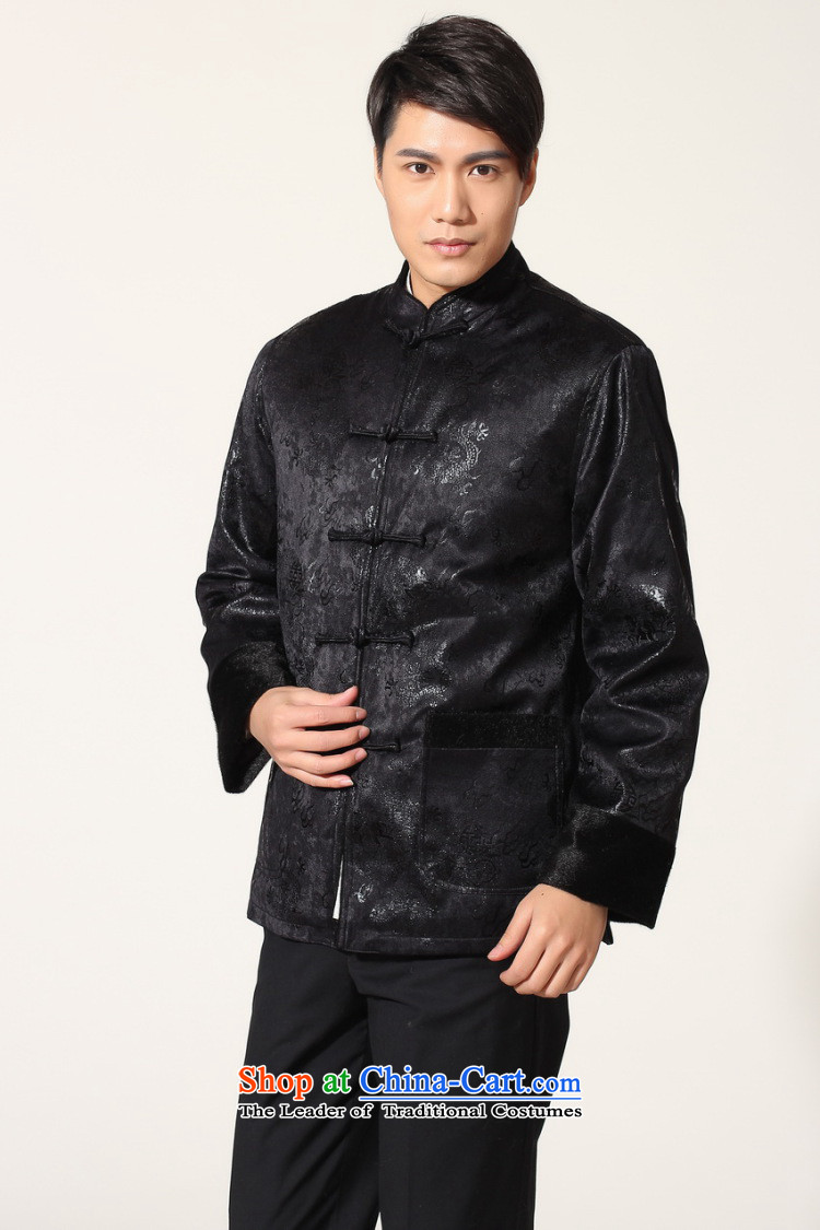 Min Joseph men's jacket water Sable Hair Tang Add Tang dynasty lint-free men long-sleeved sweater Chinese Dragon Tang blouses -B Deep Blue M picture, prices, brand platters! The elections are supplied in the national character of distribution, so action, buy now enjoy more preferential! As soon as possible.