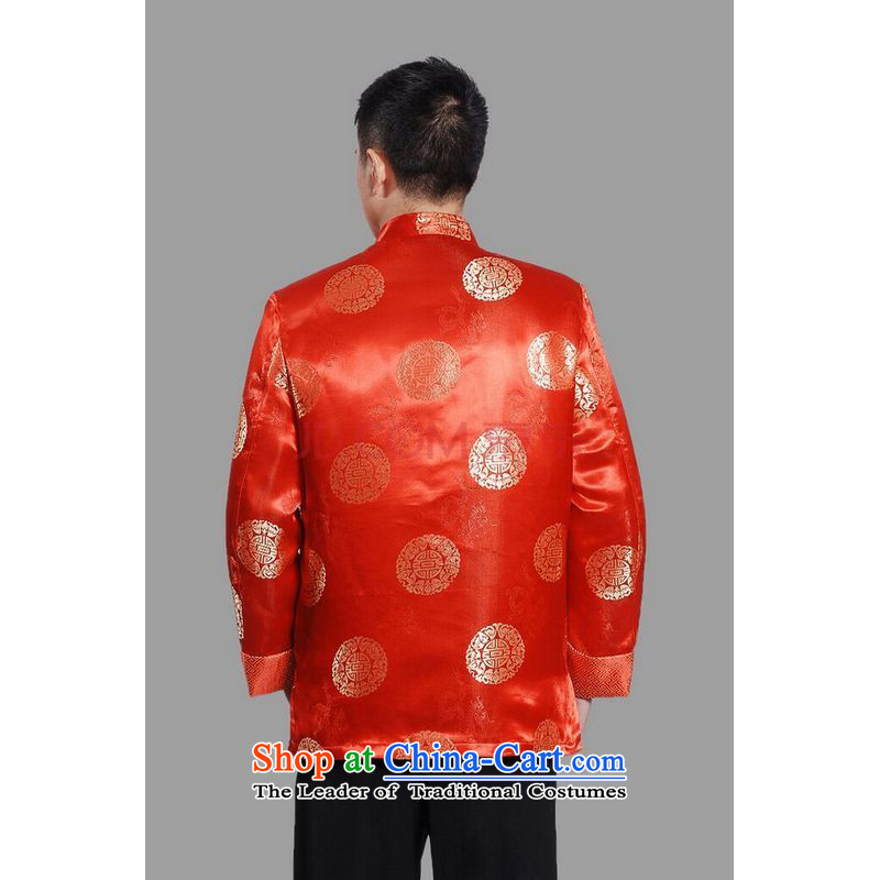 Min Joseph Men's Jackets thick cotton plus add-Tang Tang replacing men long-sleeved sweater Chinese Dragon Tang blouses -C on cyan XXXL, Min Joseph shopping on the Internet has been pressed.