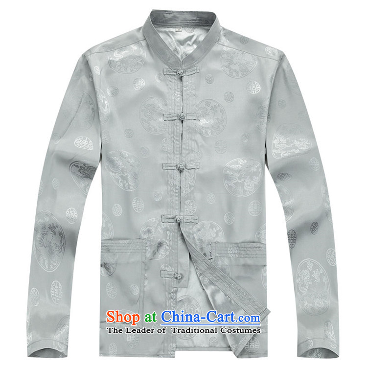 Kanaguri Mouse New China wind men long-sleeved Tang Dynasty Package for older autumn clothing gray suit S picture, prices, brand platters! The elections are supplied in the national character of distribution, so action, buy now enjoy more preferential! As soon as possible.