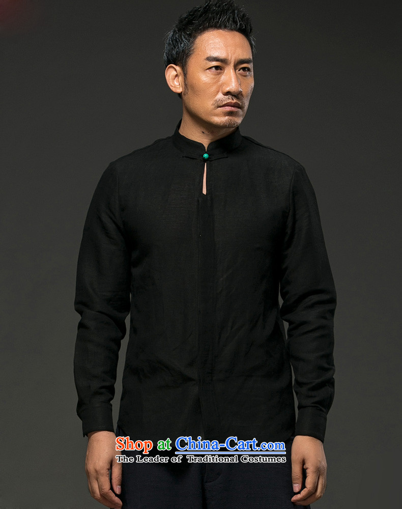 The name of the male long-sleeved natural HANNIZI linen leisure, classic Chinese shirt low wind loose solid color black XXL pictures Tang, prices, brand platters! The elections are supplied in the national character of distribution, so action, buy now enjoy more preferential! As soon as possible.