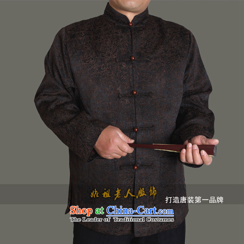 15 autumn and winter new upscale male Tang jackets of men in the national costumes of older autumn and winter good gift T1369 wine red this concept is too small a number of recommendations to the Cave of the elderly has been pressed shopping on the Intern