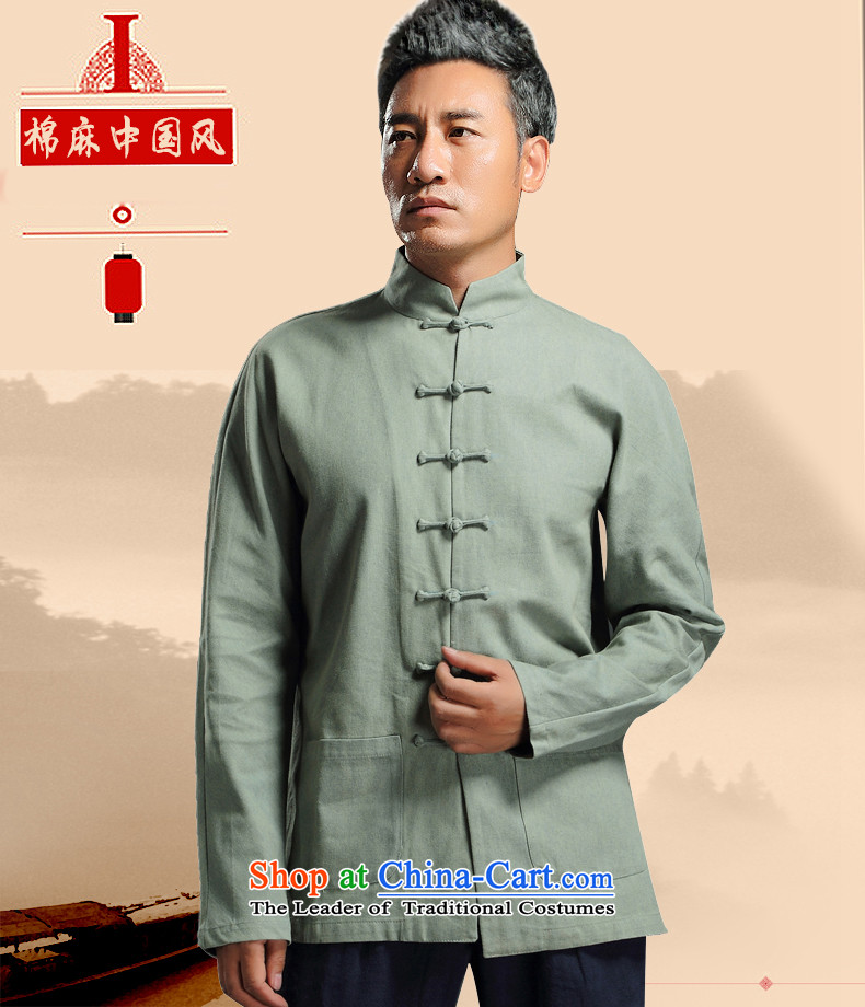 China wind retro HUNNZ Tang Dynasty Chinese collar up long-sleeved detained leisure minimalist national costumes men married Green 185 pictures, prices, brand platters! The elections are supplied in the national character of distribution, so action, buy now enjoy more preferential! As soon as possible.