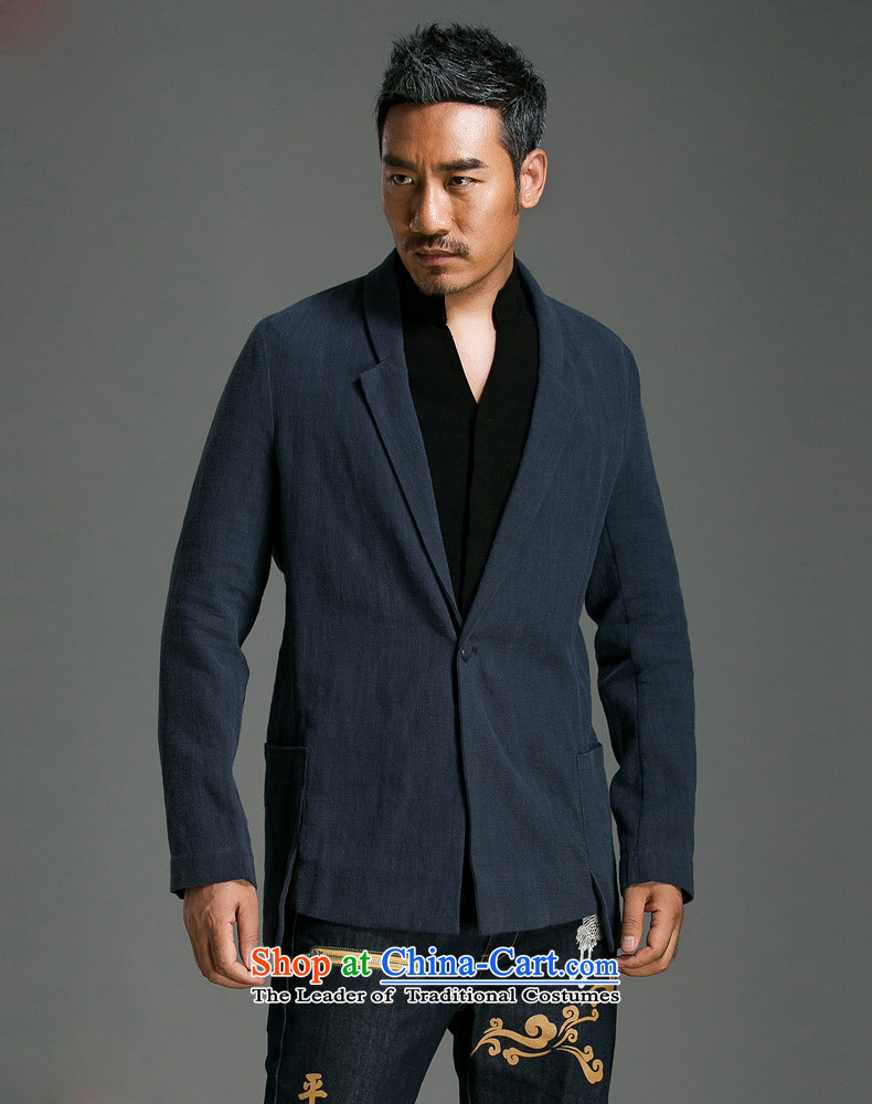 Name of the natural cotton linen HANNIZI China Wind Jacket Classical Chinese improvements Sau San Tong replacing men casual pure color long blue suit L picture, prices, brand platters! The elections are supplied in the national character of distribution, so action, buy now enjoy more preferential! As soon as possible.