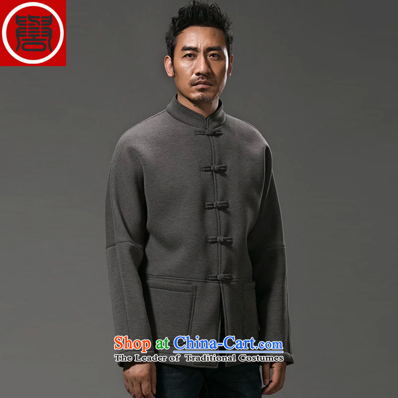 Renowned Chinese Services China wind sweater Men's Jackets Chinese men during the spring and autumn Tang hand-held and sweater space cotton gray XL, renowned (chiyu) , , , shopping on the Internet
