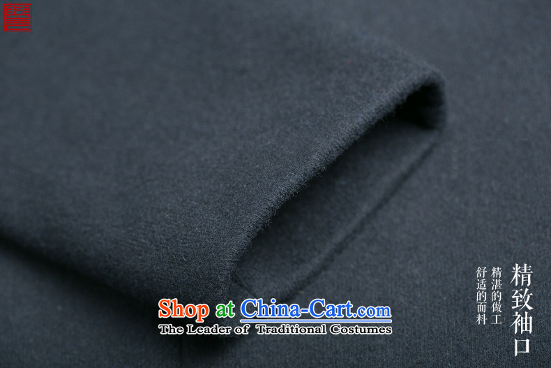 Renowned Chinese clothing autumn and winter China wind Men's Mock-Neck Long Hoodie a wool coat Cashmere wool coat is coat men crisp black XL Photo, prices, brand platters! The elections are supplied in the national character of distribution, so action, buy now enjoy more preferential! As soon as possible.