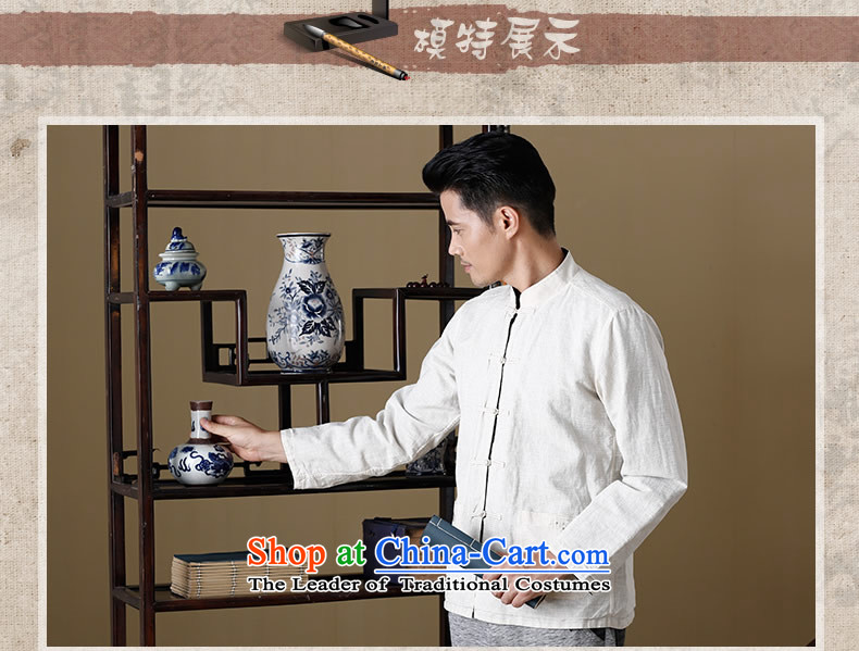 New Natural Linen HUNNZ Men long-sleeve sweater Tang Dynasty Chinese collar double-sided wear uniforms shishu gas hermit men white and blue 165 pictures, prices, brand platters! The elections are supplied in the national character of distribution, so action, buy now enjoy more preferential! As soon as possible.