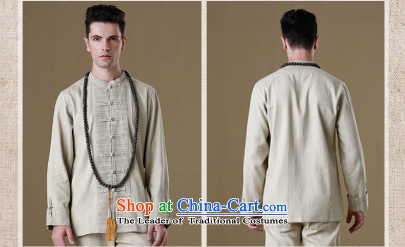 Hunnz New Products China wind men linen Tang dynasty Classic minimalist zen long-sleeved clothing pure color is detained retro men Light Gray Photo 165, prices, brand platters! The elections are supplied in the national character of distribution, so action, buy now enjoy more preferential! As soon as possible.