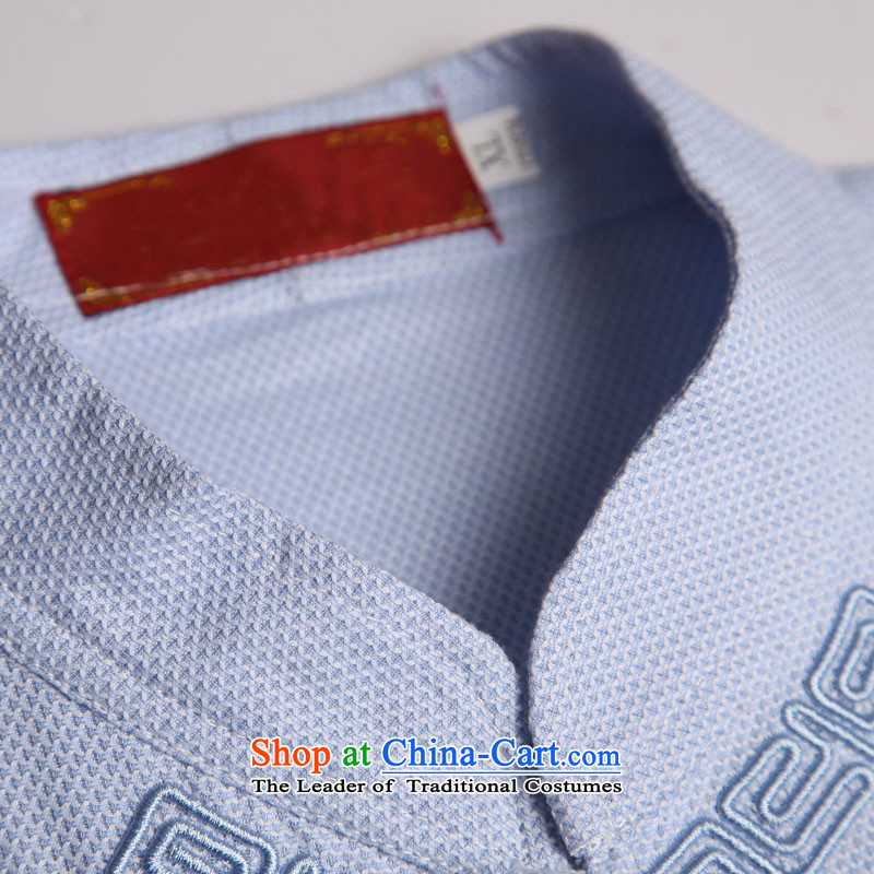 Renowned Chinese Services 2015 Spring/Summer of leisure linen men short-sleeved leisure male thin cotton linen) installed on the Tang Dynasty Recreation renowned white XXL, male (chiyu) , , , shopping on the Internet