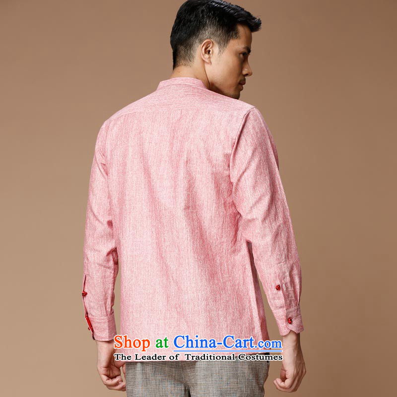 Hunnz New Products Linen China wind men Tang dynasty retro long-sleeved shirt collar men's jackets classic ball-services rose 180,HUNNZ,,, shopping on the Internet