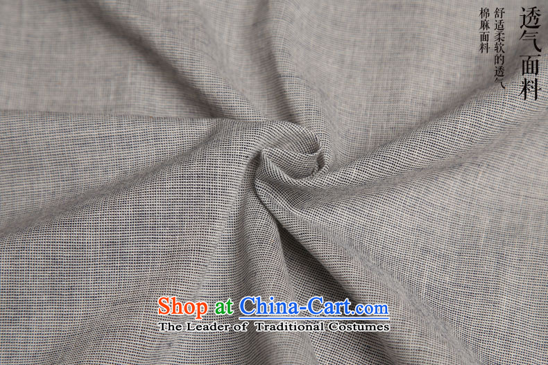 Renowned Chinese Service Men's Mock-Neck Tang dynasty men casual cotton linen short-sleeved men pure color Tang dynasty breathable T-shirt for summer new gray 2XL Photo, prices, brand platters! The elections are supplied in the national character of distribution, so action, buy now enjoy more preferential! As soon as possible.