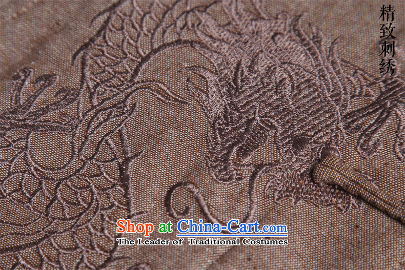 Renowned Chinese Tang dynasty service men short-sleeved cotton linen 2014 new dragon design Tang dynasty summer breathable T-shirt, dark gray XXXL national costumes picture, prices, brand platters! The elections are supplied in the national character of distribution, so action, buy now enjoy more preferential! As soon as possible.