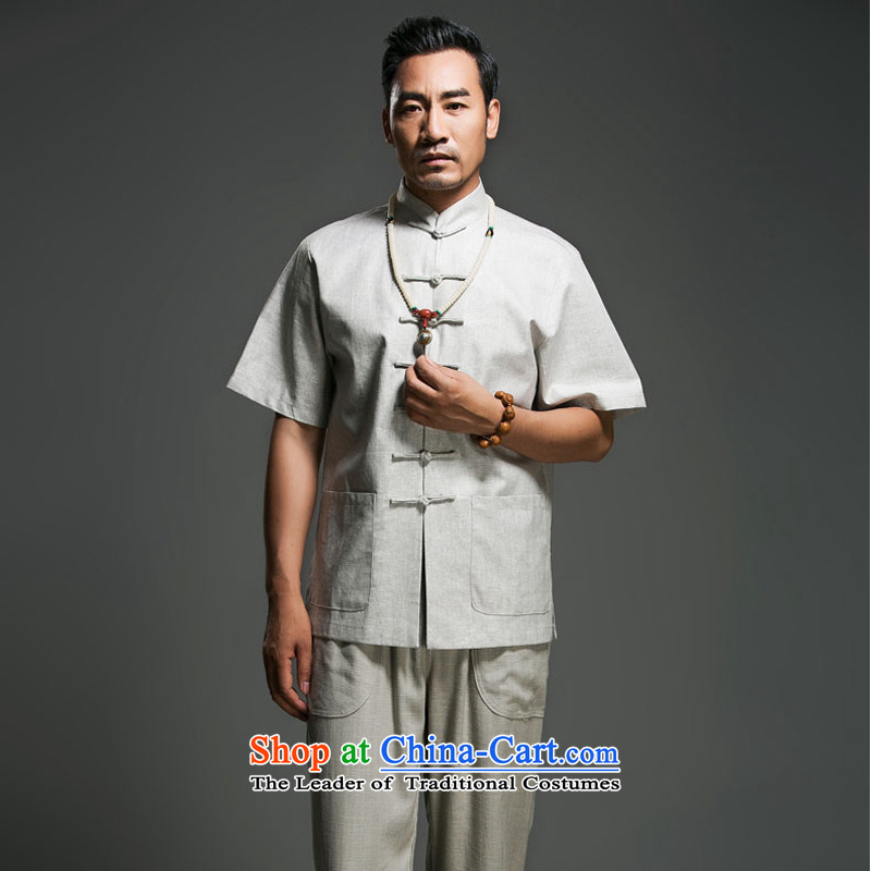 Renowned Chinese Services China wind and flax Chinese Disc collar detained men in his shirt-sleeves Retro classic Zen Sau San Tong replacing deep XXXL, renowned (chiyu) , , , shopping on the Internet