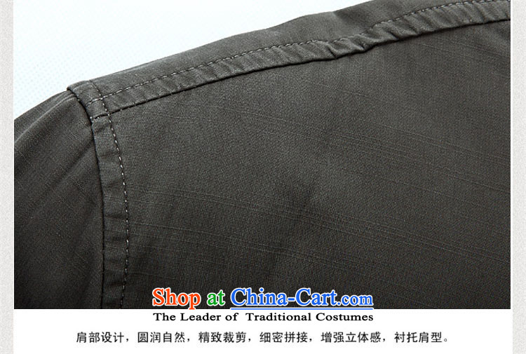 Beijing New Autumn Europe men Tang long-sleeved jacket thick sand washing cotton Ssangyong Tang dynasty L/175 Dark Gray Photo, prices, brand platters! The elections are supplied in the national character of distribution, so action, buy now enjoy more preferential! As soon as possible.