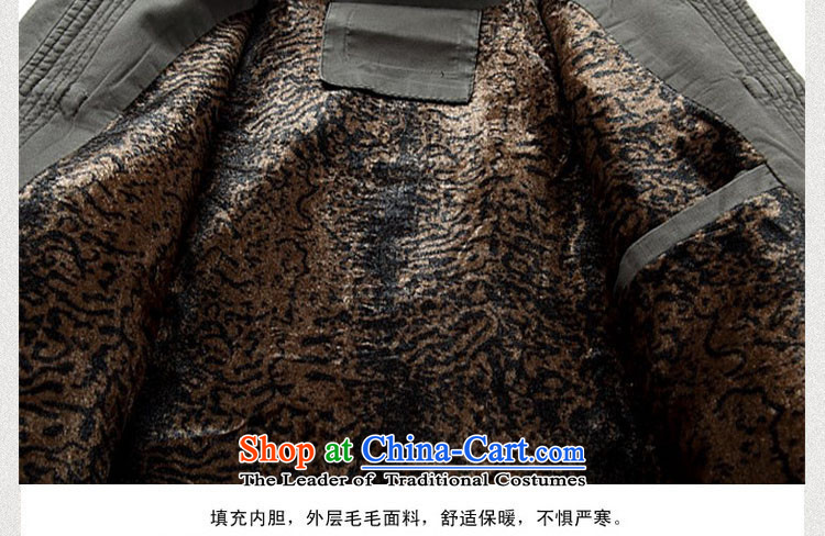 Beijing New Autumn Europe men Tang long-sleeved jacket thick sand washing cotton Ssangyong Tang dynasty L/175 Dark Gray Photo, prices, brand platters! The elections are supplied in the national character of distribution, so action, buy now enjoy more preferential! As soon as possible.