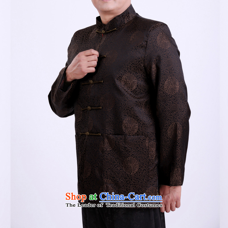 Large urges autumn and winter factory new Tang dynasty in Tang Dynasty elderly men father boxed Chinese men's jackets 131132 180/ Brown, Dili Sze Chun Hoi , , , shopping on the Internet