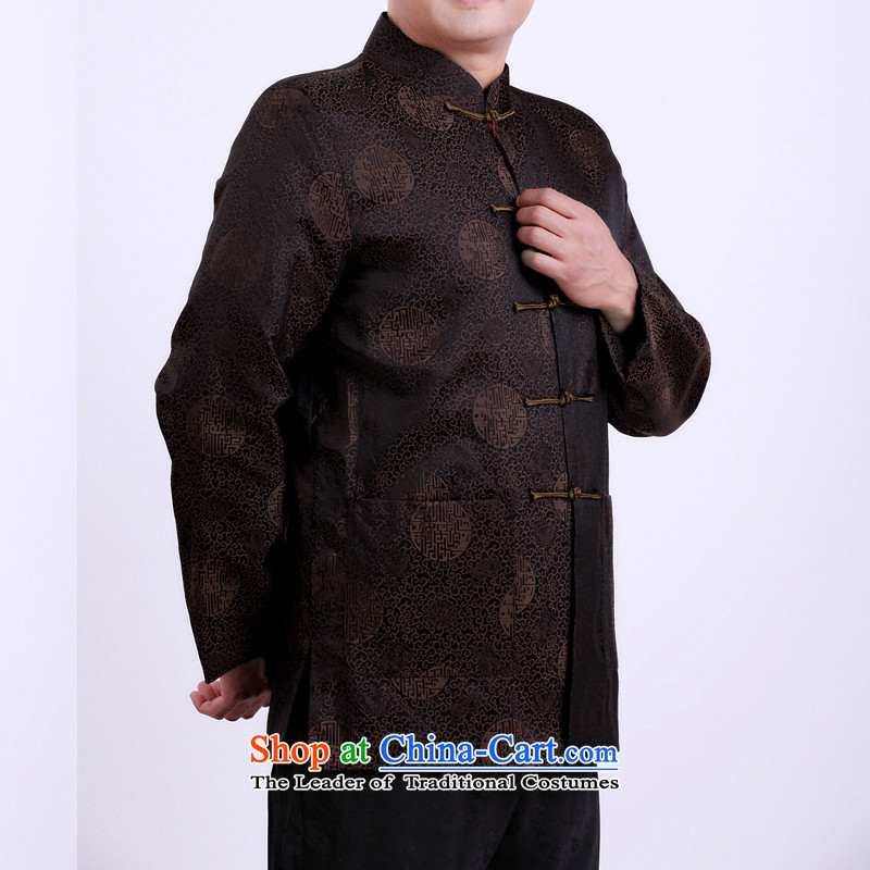 Large urges autumn and winter factory new Tang dynasty in Tang Dynasty elderly men father boxed Chinese men's jackets 131132 180/ Brown, Dili Sze Chun Hoi , , , shopping on the Internet