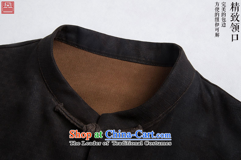 Renowned Chinese Services China wind men Summer Scent of silk yarn in the cloud of older men Tang dynasty Short-sleeve men casual Tang-black national 4XL Photo, prices, brand platters! The elections are supplied in the national character of distribution, so action, buy now enjoy more preferential! As soon as possible.