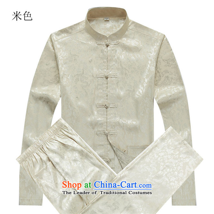 Beijing OSCE autumn and winter men long-sleeved Tang Dynasty Package for men and elderly jacket kit installed dad relax beige jacket M picture, prices, brand platters! The elections are supplied in the national character of distribution, so action, buy now enjoy more preferential! As soon as possible.
