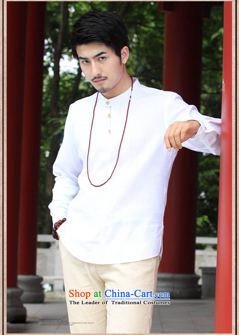 New products of traditional Chinese Wind cotton linen men Tang Dynasty Chinese long-sleeved T-shirt, Han-thin male cheongsams ball services white pictures, price, 180 brand platters! The elections are supplied in the national character of distribution, so action, buy now enjoy more preferential! As soon as possible.