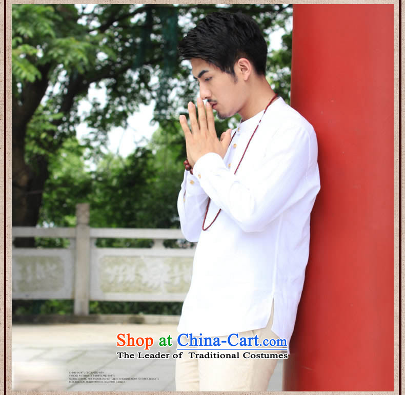 New products of traditional Chinese Wind cotton linen men Tang Dynasty Chinese long-sleeved T-shirt, Han-thin male cheongsams ball services white pictures, price, 180 brand platters! The elections are supplied in the national character of distribution, so action, buy now enjoy more preferential! As soon as possible.