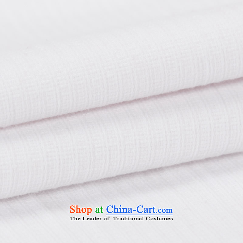 New products of traditional Chinese Wind cotton linen men Tang Dynasty Chinese long-sleeved T-shirt, Han-thin male cheongsams ball-white 180, each option kit , , , shopping on the Internet