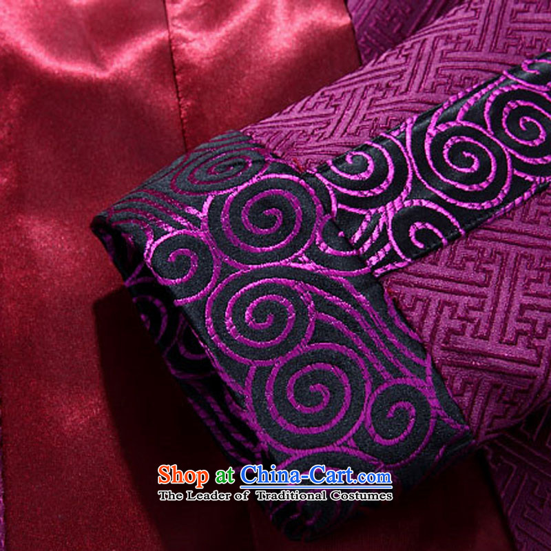 Beijing New OSCE Fu Lu Shou Men long-sleeved jacket purple XL/180, TANG JING (JOE OOH) , , , shopping on the Internet