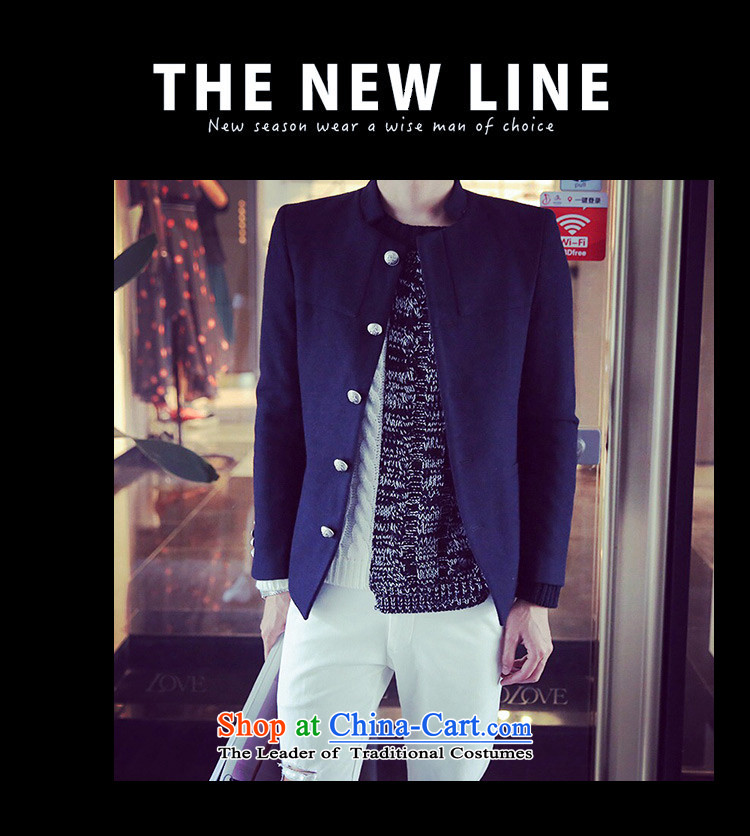 Dan James new short, collar single row detained? metal clip hair that suit Chinese tunic male and deep blue L picture, prices, brand platters! The elections are supplied in the national character of distribution, so action, buy now enjoy more preferential! As soon as possible.