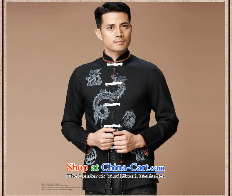 New China wind men cotton linen Tang Dynasty Chinese classical embroidery Han-retro style long-sleeved sweater male black 180 pictures, prices, brand platters! The elections are supplied in the national character of distribution, so action, buy now enjoy more preferential! As soon as possible.