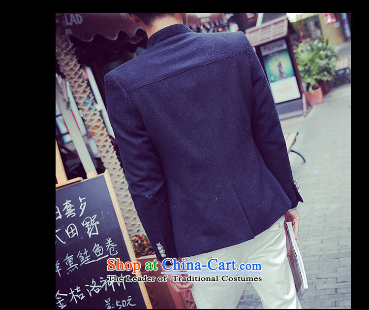 Dan James New Fall/Winter Collections short, collar suit metal clip hair? Chinese tunic male and deep blue L picture, prices, brand platters! The elections are supplied in the national character of distribution, so action, buy now enjoy more preferential! As soon as possible.