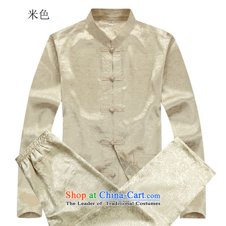 Beijing New Autumn Europe Tang dynasty Long-sleeve Kit Man Tang dynasty beige kit XXL picture, prices, brand platters! The elections are supplied in the national character of distribution, so action, buy now enjoy more preferential! As soon as possible.