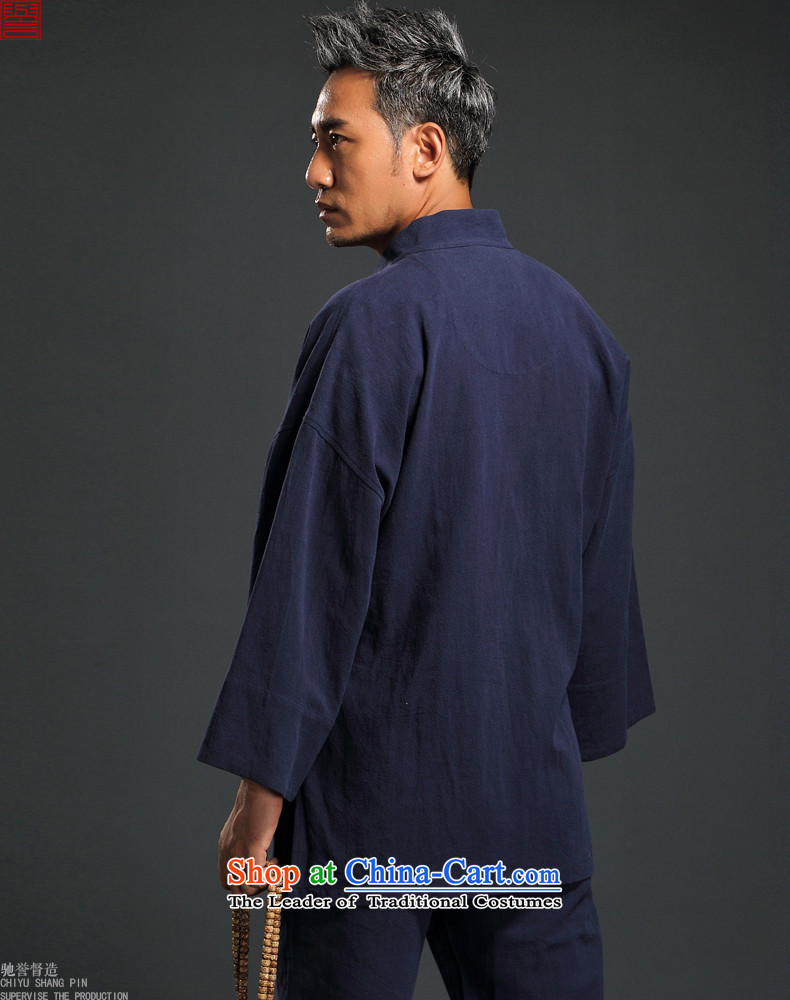 Renowned Chinese clothing Autumn Chinese Wind linen men retro Han-to fulfill his breast cardigan leisure Tang dynasty men t-shirt tea service gray XXL picture, prices, brand platters! The elections are supplied in the national character of distribution, so action, buy now enjoy more preferential! As soon as possible.