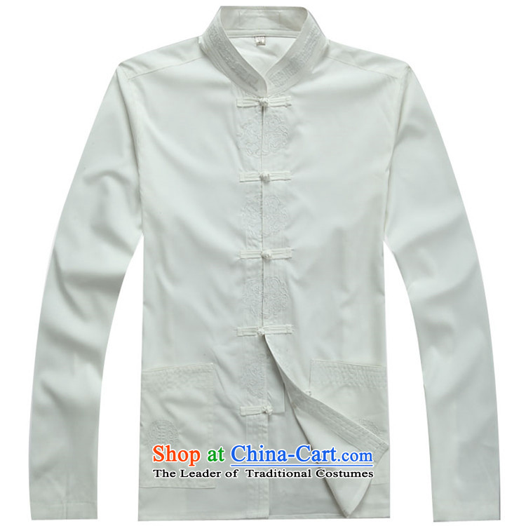 Beijing New OSCE Tang dynasty male Kit Chinese Cheongsams father load long-sleeved shirt, beige kit kung fu L picture, prices, brand platters! The elections are supplied in the national character of distribution, so action, buy now enjoy more preferential! As soon as possible.