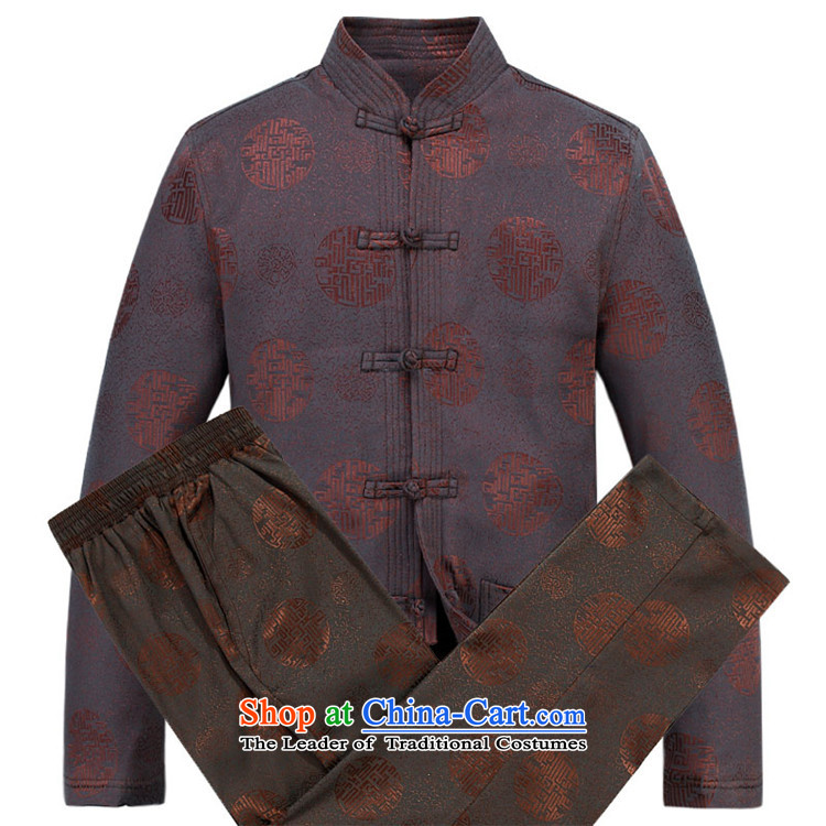 Beijing New Autumn Europe Tang kit jacket in the national costumes of older Chinese Men's Mock-Neck Brown Kit XL/180 picture, prices, brand platters! The elections are supplied in the national character of distribution, so action, buy now enjoy more preferential! As soon as possible.