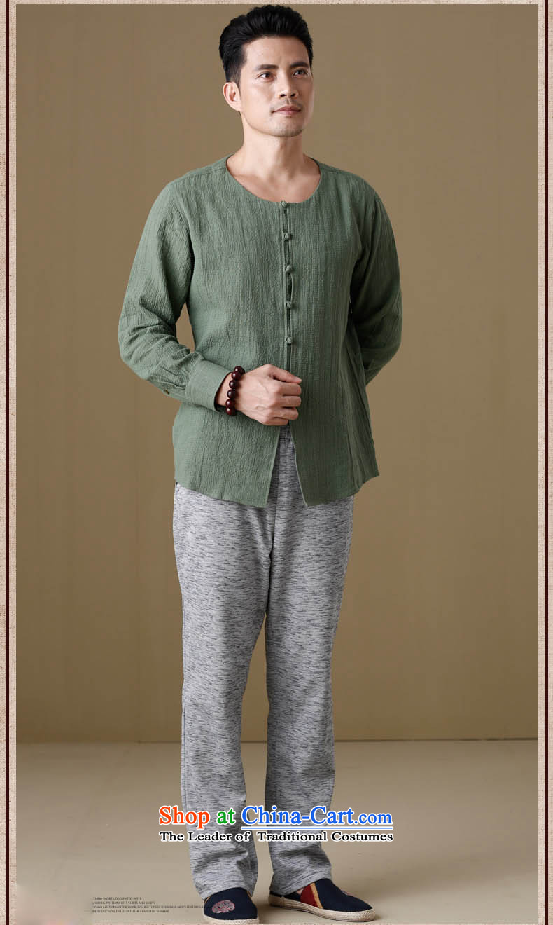 Tang Dynasty and long-sleeved HUNNZ round-neck collar thin cotton linen jacket, serving Chinese Nation retreat retro-ball-serving simple men Green 180 pictures, prices, brand platters! The elections are supplied in the national character of distribution, so action, buy now enjoy more preferential! As soon as possible.