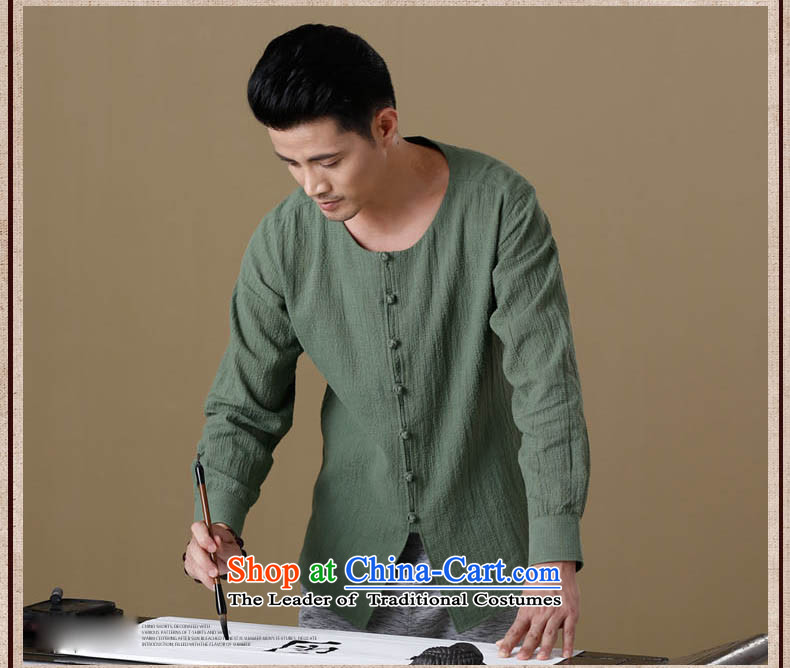 Tang Dynasty and long-sleeved HUNNZ round-neck collar thin cotton linen jacket, serving Chinese Nation retreat retro-ball-serving simple men Green 180 pictures, prices, brand platters! The elections are supplied in the national character of distribution, so action, buy now enjoy more preferential! As soon as possible.